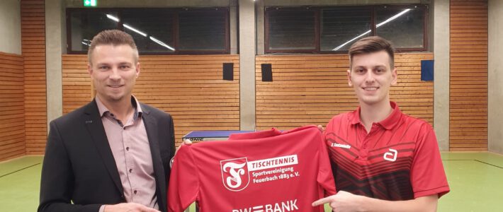 Sportvg Feuerbach Tischtennis schließt Sponsoringvertrag mit der BW-Bank ab